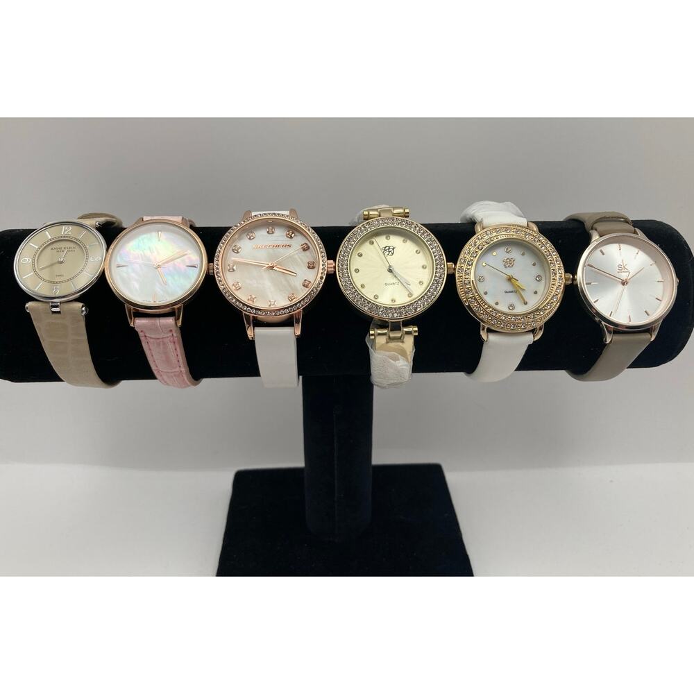 Women's Fashion Watch Lot Bulk of 6 Watches - Fresh Batteries - Adjustable Bands